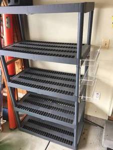 lot 91 image: 5 Shelf Plastic Storage Rack