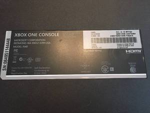 lot 131 image: XBOX One Game Console