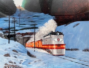 lot 112 image: Framed Print-1937 Hiawatha by Russ Porter