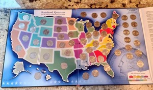lot 224 image: Statehood Quarter Collection Map