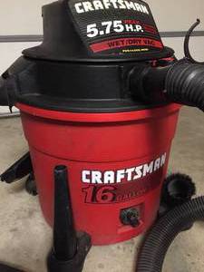 lot 271 image: Craftsman 5.75 HP 16 Gallon Shop  Vac