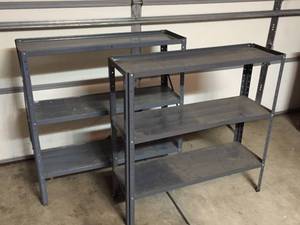 lot 297 image: Two Metal Storage Shelves