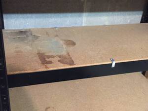 lot 299 image: Metal Shelving Unit With Wooden Shelves