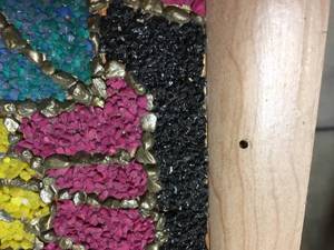 lot 300 image: Hand Made Mosaic Floral Art