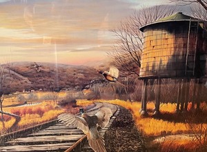 lot 66 image: Rusty Rails Framed Print By Leo Stans