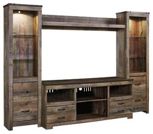 lot 2 image: New Signature Design By Ashley Trinell 4-Piece Entertainment Center. W446W2 - 4 Boxes. - LOW $600.00 RESERVE