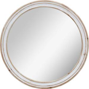 lot 106 image: Firstime & Co. Medium Round Aged White Contemporary Mirror (30 in. H x 1 in. W), 70220