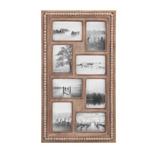 lot 108 image: Home Decorators Collection 4 x 6 Natural Beaded Wood 8-Opening Picture Frame, M180394XXA