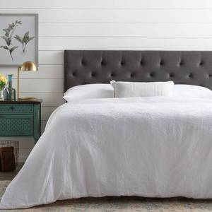 lot 603 image: Brookside Emmie Adjustable Charcoal Full Upholstered Headboard, LUFFRDCH21HB