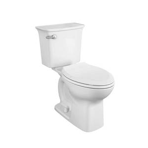 lot 205 image: American Standard Cadet Ovation Tall Height 2-Piece 1.28 GPF High Efficiency Single Flush Complete Elongated Toilet in White, Seat Included.