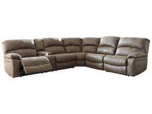 lot 10 image: Benchcraft by Ashley Segburg Casual 4-Piece Power Reclining Sectional with USB Ports 34303-59775462 - Brand New.  - LOW $1,200.00 RESERVE