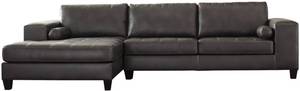 lot 13 image: Signature Design by Ashley Nokomis 2-Piece Sectional with Chaise in Charcoal APK-87701-R2 - Brand New - LOW $600.00 RESERVE