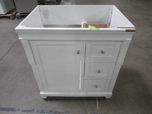 lot 56 image: Foremost Naples 24 in. W x 21.75 in. D Bath Vanity Cabinet in White NAWA3021D
