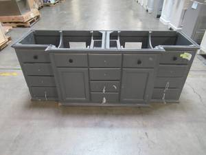 lot 80 image: Home Decorators Collection Heartside 72 in. W x 23 in. D Vanity in Dark Charcoal Heartside 72C