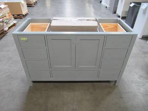 lot 83 image: Ariel Cambridge 54 in. W Vanity Cabinet Only in Grey A055S-BC-GRY