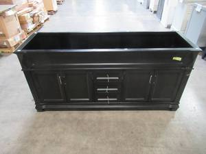 lot 85 image: Virtu Usa Victoria 72 in. W Bath Vanity in Black MD-2672-WMRO-B-NM