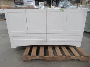 lot 2 image: Glacier Bay Lancaster 60.25 in. W Vanity in White LC60P2COM-WH