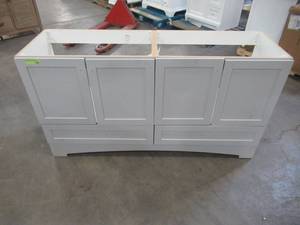 lot 9 image: Glacier Bay Lancaster 60 in. W x 19 in. D Bath Vanity in Pearl Gray LC60P2-PG