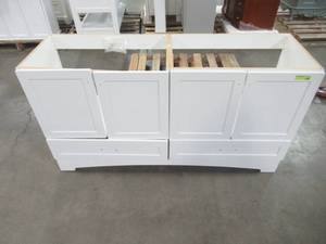 lot 26 image: Glacier Bay Lancaster 60.25 in. W Vanity in White LC60P2COM-WH
