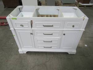 lot 28 image: Home Decorators Collection Melpark 48 in. W x 22 in. D Bath Vanity in White Melpark 48W