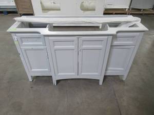 lot 32 image: Home Decorators Collection Sassy 60 in. W x 22 in. D Vanity in Dove Gray Sassy 60G