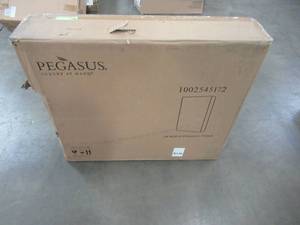 lot 98 image: Pegasus 24 in. W x 30 in. H x 5 in. D Frameless Recessed or Surface-Mount Bathroom Medicine Cabinet with Beveled Mirror SP4582