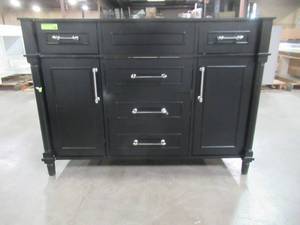lot 108 image: Home Decorators Collection Aberdeen 48 in. W x 22 in. D Vanity in Black Aberdeen 48B