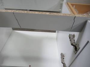 lot 113 image: Glacier Bay Candlesby 60 in. W x 19 in. D Bathroom Vanity in White CD60P2-WH