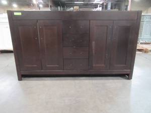 lot 117 image: Home Decorators Collection Westcourt 60 in. W x 21 in. D x 34 in. H Bath Vanity Cabinet Only in Chocolate WT60-CH