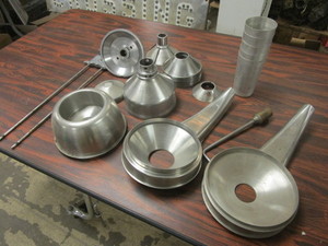 lot 827 image: ASSRTD. STAINLESS STEEL MEAT GRINDER PARTS