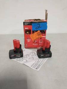 2 Milwaukee M12 FUEL 12-Volt Lithium XC 3.0 BATTERYS