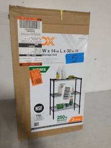 HDX Chrome 3-Tier Steel Wire Shelving Unit (24 in. W x 30 in. H x 14 in. D)