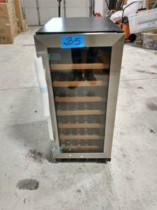 15 in. 33-Bottle Stainless Steel Single Zone Wine Refrigerator