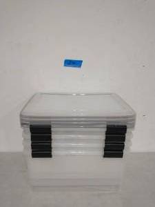 62-Qt. Weathertight Storage Box in Clear (4-Pack)