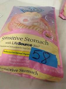 3 BAGS OF Blue Buffalo Sensitive Stomach Chicken Recipe Adult Dry Cat Food 15 LBS EACH