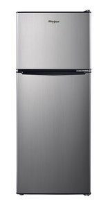WHIRLPOOL 4.6 Cu. Ft. Mini Refrigerator with Dual Door True Freezer in Stainless Look