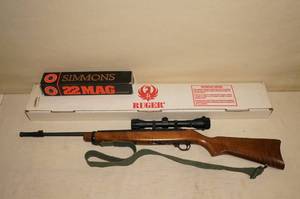 lot 3 image: Ruger 1022 .22 LR Semi Auto Rifle with Simmons Scope