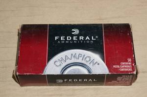 lot 9 image: 50 Federal Champion 9mm Luger 115 Gr FMJ RN Ammo