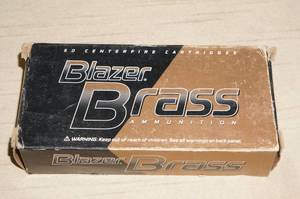 lot 10 image: 50 Blazer Brass 9mm Luger 115gr FMJ Ammo
