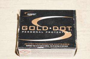 lot 19 image: 20 Speer Gold Dot .380 Auto 90 Gr GDHP Ammo