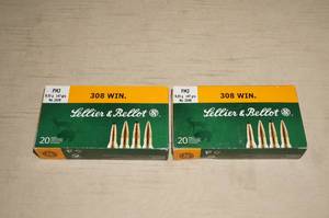 lot 25 image: 40 Sellier & Bellot .308 Win 147 Gr FMJ Ammo