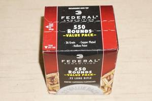 lot 26 image: 550 Federal .22 LR 36 Gr HP Ammo