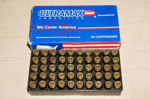 lot 54 image: Box of Ultramax .357 Sig Reload Ammo
