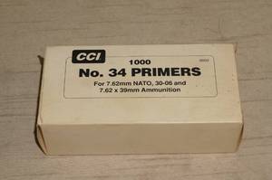lot 62 image: 999 CCI No 34 Primers