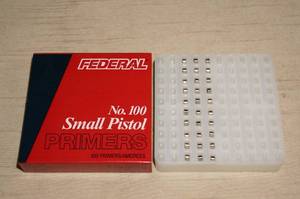 lot 72 image: Partial Box of Federal No 100 Small Pistol Primers