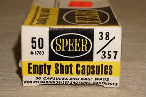 lot 79 image: Partial Box Speer Empty Shot Capsules .38.357