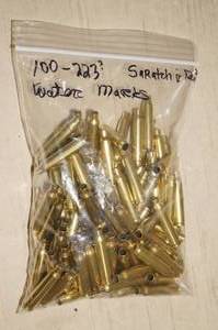 lot 83 image: 100 Empty .223 Casings