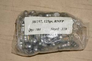 lot 93 image: 100 .38357 125 Gr RNFP Bullets