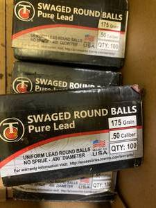 4 BOXES PURE LEAD SWAGED ROUND BALLS