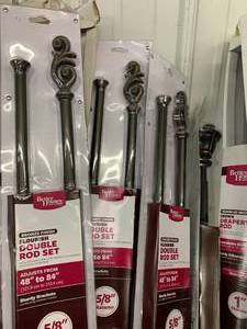 4 DRAPERY RODS